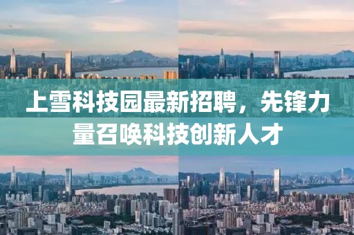 上雪科技園最新招聘，先鋒力量召喚科技創(chuàng)新人才