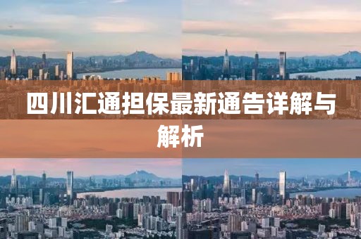 四川匯通擔保最新通告詳解與解析