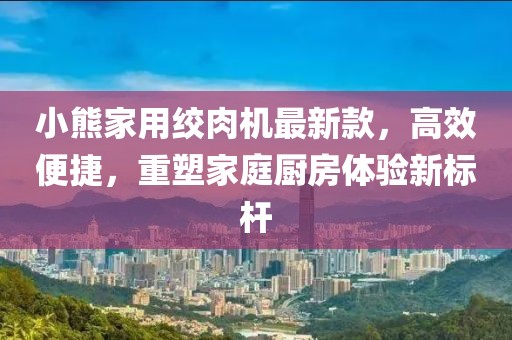 小熊家用絞肉機最新款，高效便捷，重塑家庭廚房體驗新標桿