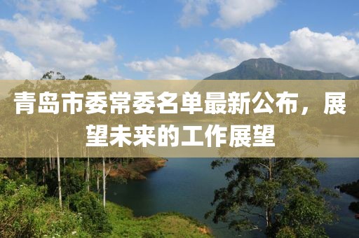 青島市委常委名單最新公布，展望未來的工作展望