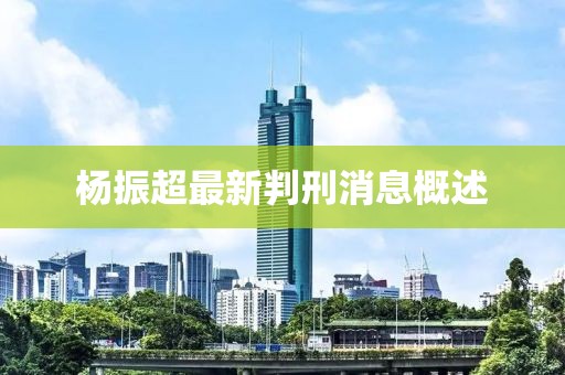 楊振超最新判刑消息概述