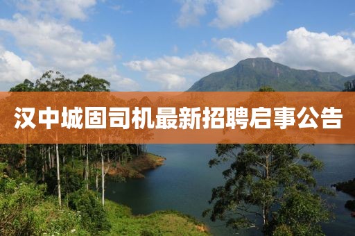 漢中城固司機(jī)最新招聘啟事公告