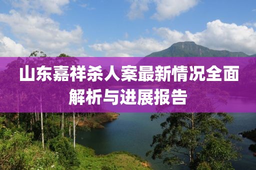 山東嘉祥殺人案最新情況全面解析與進展報告