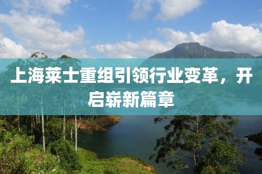 上海萊士重組引領(lǐng)行業(yè)變革，開(kāi)啟嶄新篇章