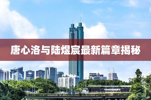 唐心洛與陸煜宸最新篇章揭秘