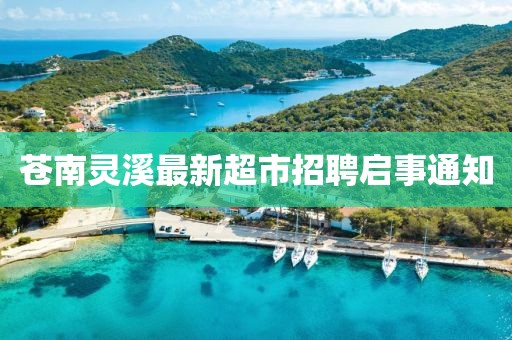 蒼南靈溪最新超市招聘啟事通知