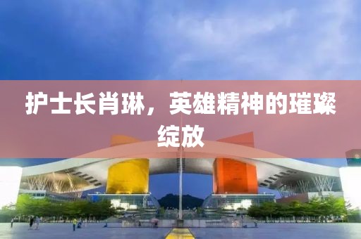 護士長肖琳，英雄精神的璀璨綻放