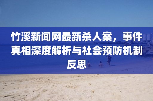 竹溪新聞網(wǎng)最新殺人案，事件真相深度解析與社會預防機制反思