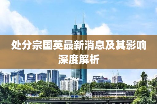 處分宗國(guó)英最新消息及其影響深度解析