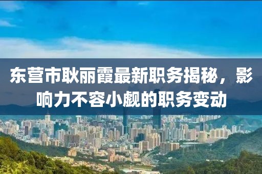 東營市耿麗霞最新職務(wù)揭秘，影響力不容小覷的職務(wù)變動(dòng)