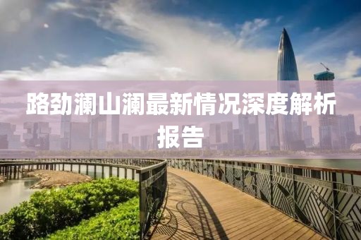 路勁瀾山瀾最新情況深度解析報(bào)告