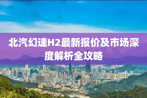 北汽幻速H2最新報(bào)價(jià)及市場深度解析全攻略