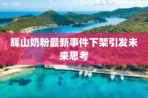 輝山奶粉最新事件下架引發(fā)未來思考