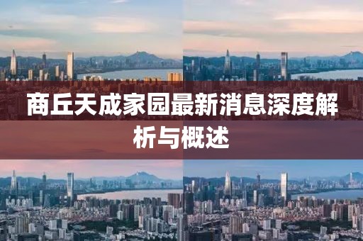 商丘天成家園最新消息深度解析與概述