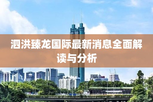泗洪臻龍國際最新消息全面解讀與分析