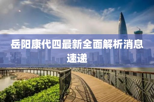 岳陽康代四最新全面解析消息速遞