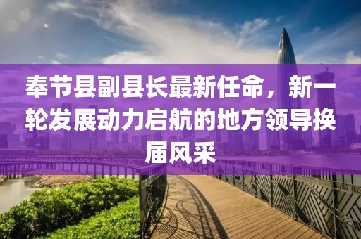 奉節(jié)縣副縣長(zhǎng)最新任命，新一輪發(fā)展動(dòng)力啟航的地方領(lǐng)導(dǎo)換屆風(fēng)采