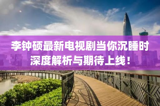李鐘碩最新電視劇當(dāng)你沉睡時(shí)深度解析與期待上線！