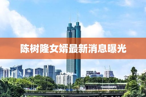 陳樹隆女婿最新消息曝光