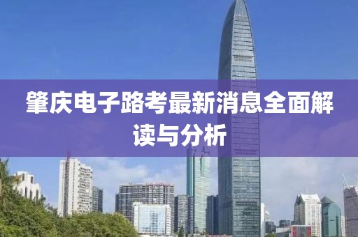 肇慶電子路考最新消息全面解讀與分析
