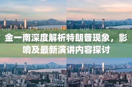金一南深度解析特朗普現(xiàn)象，影響及最新演講內(nèi)容探討