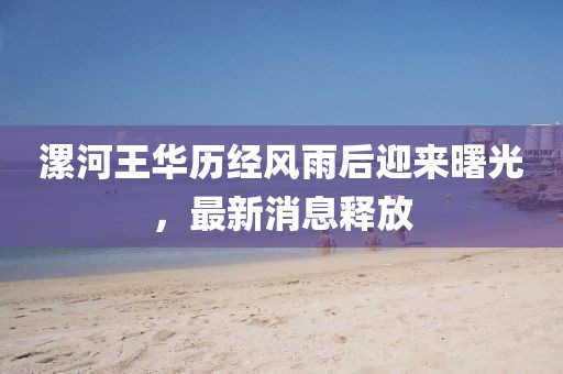 漯河王華歷經(jīng)風(fēng)雨后迎來曙光，最新消息釋放