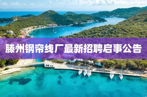 滕州鋼簾線廠最新招聘啟事公告