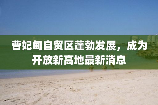 曹妃甸自貿(mào)區(qū)蓬勃發(fā)展，成為開放新高地最新消息