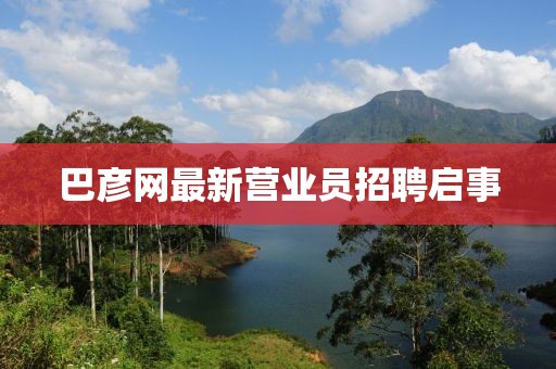 巴彥網(wǎng)最新?tīng)I(yíng)業(yè)員招聘啟事
