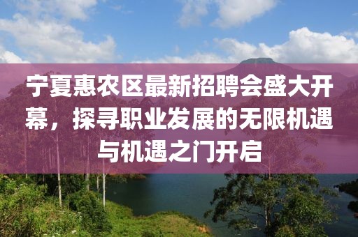 寧夏惠農(nóng)區(qū)最新招聘會盛大開幕，探尋職業(yè)發(fā)展的無限機遇與機遇之門開啟