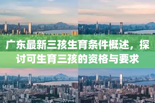 廣東最新三孩生育條件概述，探討可生育三孩的資格與要求