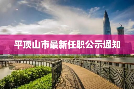 平頂山市最新任職公示通知
