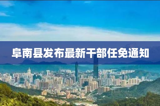 阜南縣發(fā)布最新干部任免通知