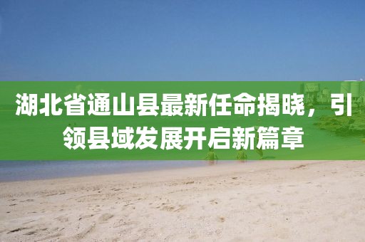 湖北省通山縣最新任命揭曉，引領(lǐng)縣域發(fā)展開啟新篇章
