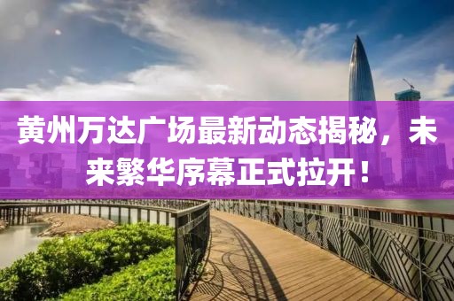 黃州萬達廣場最新動態(tài)揭秘，未來繁華序幕正式拉開！
