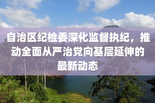 自治區(qū)紀(jì)檢委深化監(jiān)督執(zhí)紀(jì)，推動(dòng)全面從嚴(yán)治黨向基層延伸的最新動(dòng)態(tài)