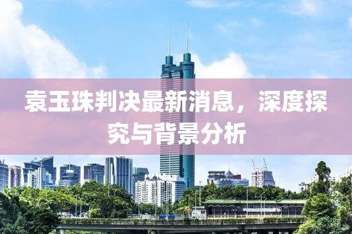 袁玉珠判決最新消息，深度探究與背景分析
