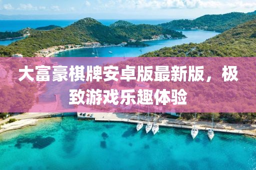 大富豪棋牌安卓版最新版，極致游戲樂(lè)趣體驗(yàn)