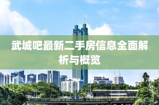 武城吧最新二手房信息全面解析與概覽