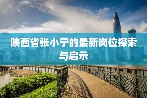 陜西省張小寧的最新崗位探索與啟示