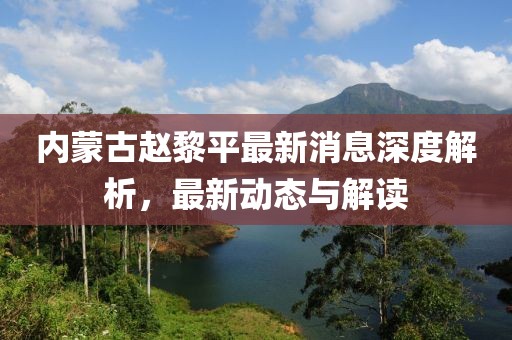 內(nèi)蒙古趙黎平最新消息深度解析，最新動態(tài)與解讀