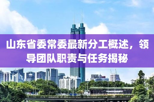 山東省委常委最新分工概述，領(lǐng)導(dǎo)團(tuán)隊(duì)職責(zé)與任務(wù)揭秘