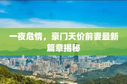 一夜危情，豪門天價(jià)前妻最新篇章揭秘