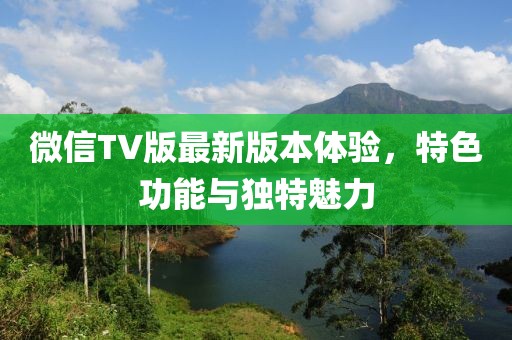 微信TV版最新版本體驗(yàn)，特色功能與獨(dú)特魅力