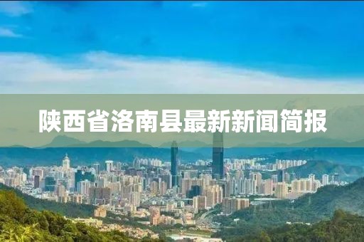 陜西省洛南縣最新新聞簡報