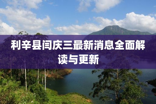 利辛縣閆慶三最新消息全面解讀與更新