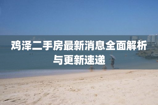 雞澤二手房最新消息全面解析與更新速遞