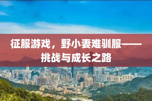 征服游戲，野小妻難馴服——挑戰(zhàn)與成長(zhǎng)之路