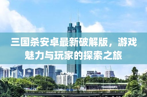 三國殺安卓最新破解版，游戲魅力與玩家的探索之旅