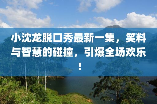 小沈龍脫口秀最新一集，笑料與智慧的碰撞，引爆全場歡樂！